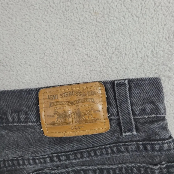 Vintage Levi's 545 Brown tab Loose Fit Men's Black Jeans 36x32 Tapered 21PT - Picture 8 of 10